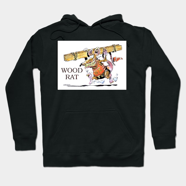 Wood butcher on the move. Hoodie by Steerhead